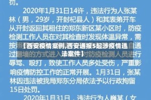 【西安疫情案例,西安通报5起涉疫情违法案件】