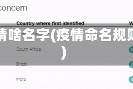 疫情啥名字(疫情命名规则)
