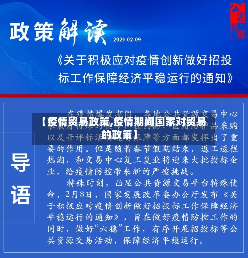 【疫情贸易政策,疫情期间国家对贸易的政策】-第1张图片