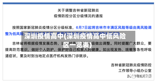 深圳疫情高中(深圳疫情高中低风险区一览表)-第2张图片