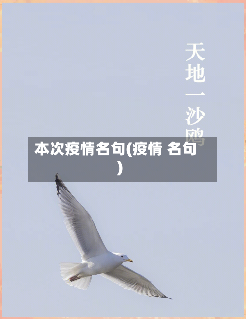 本次疫情名句(疫情 名句)-第2张图片